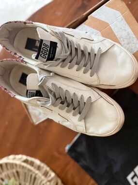 Golden Goose White Leather Sneakers